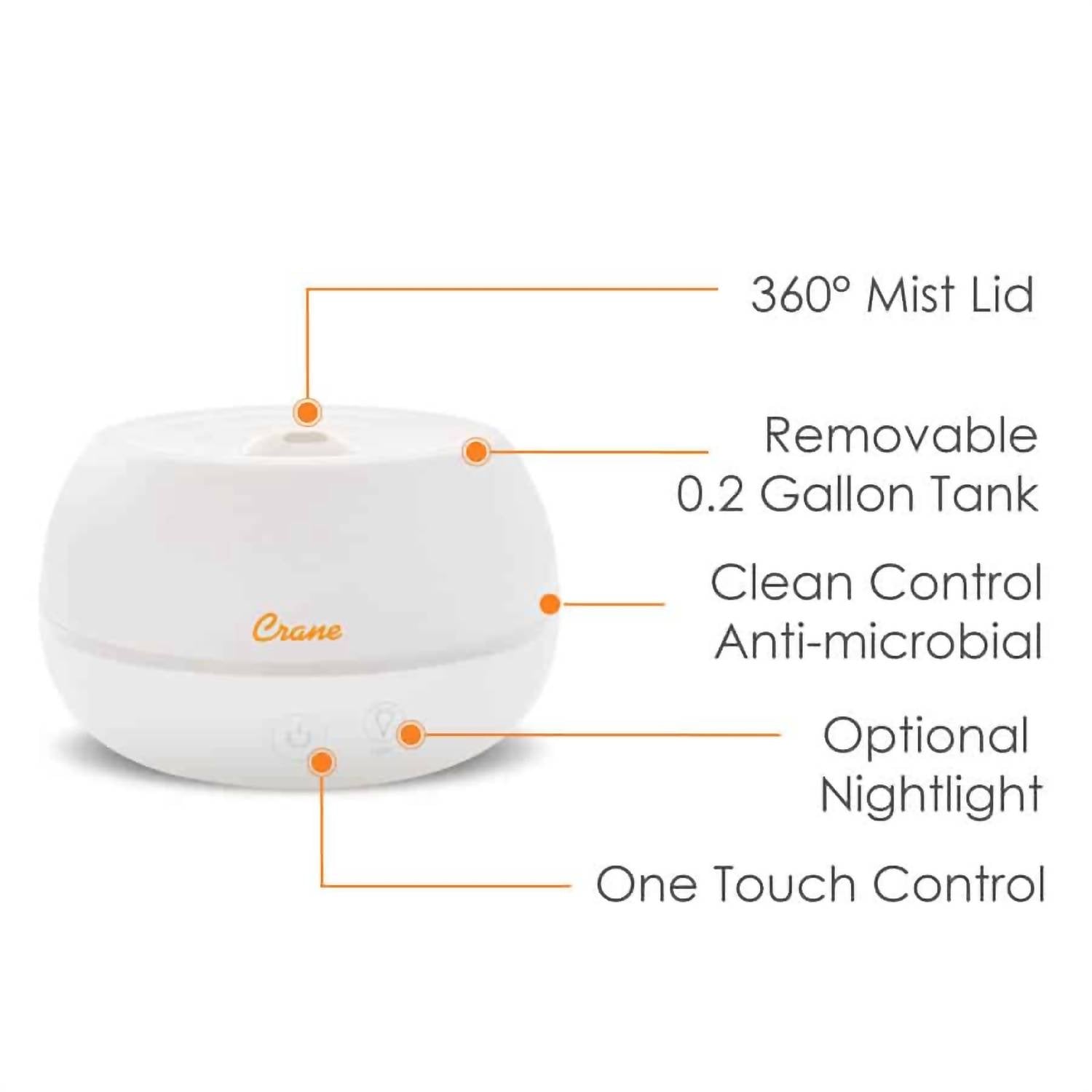 Crane Baby - 0.2 Gallon Personal Humidifier