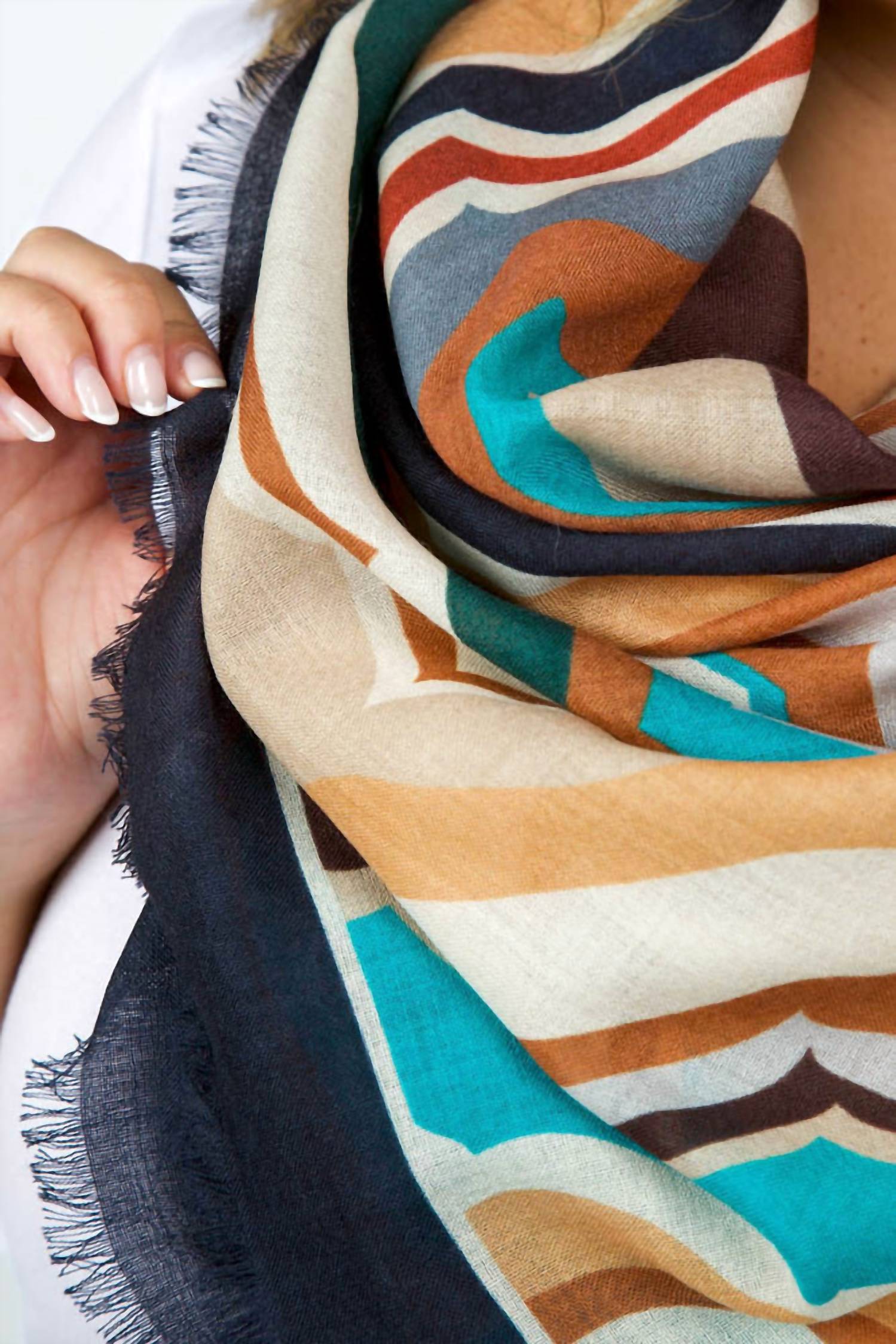 Echo - Geode Wool Square Scarf