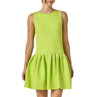 English Factory - Peplum Sleeveless Knit Dress