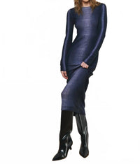 Autumn Cashmere - Denim Wash Crew Neck Dress
