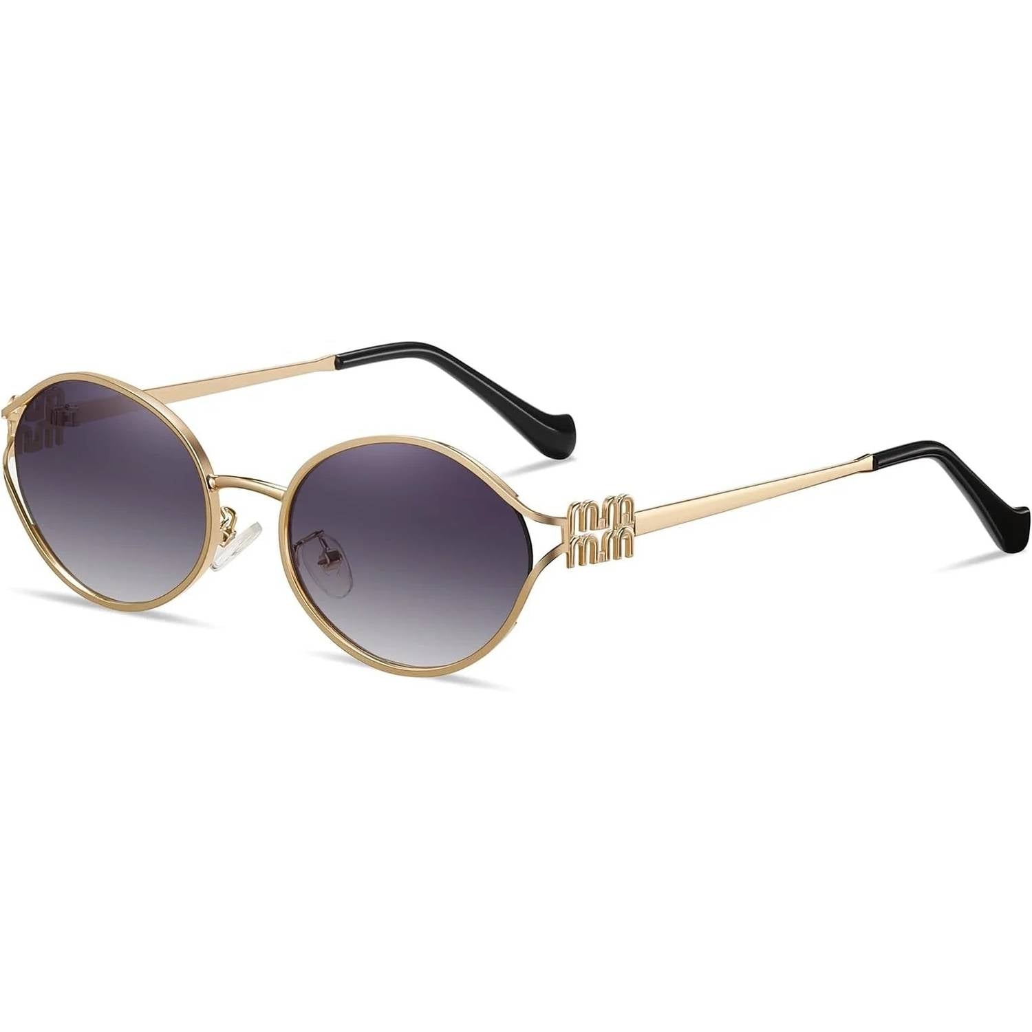 Zeoxie - Women's True Color Lenses Retro Oval Sunglasses
