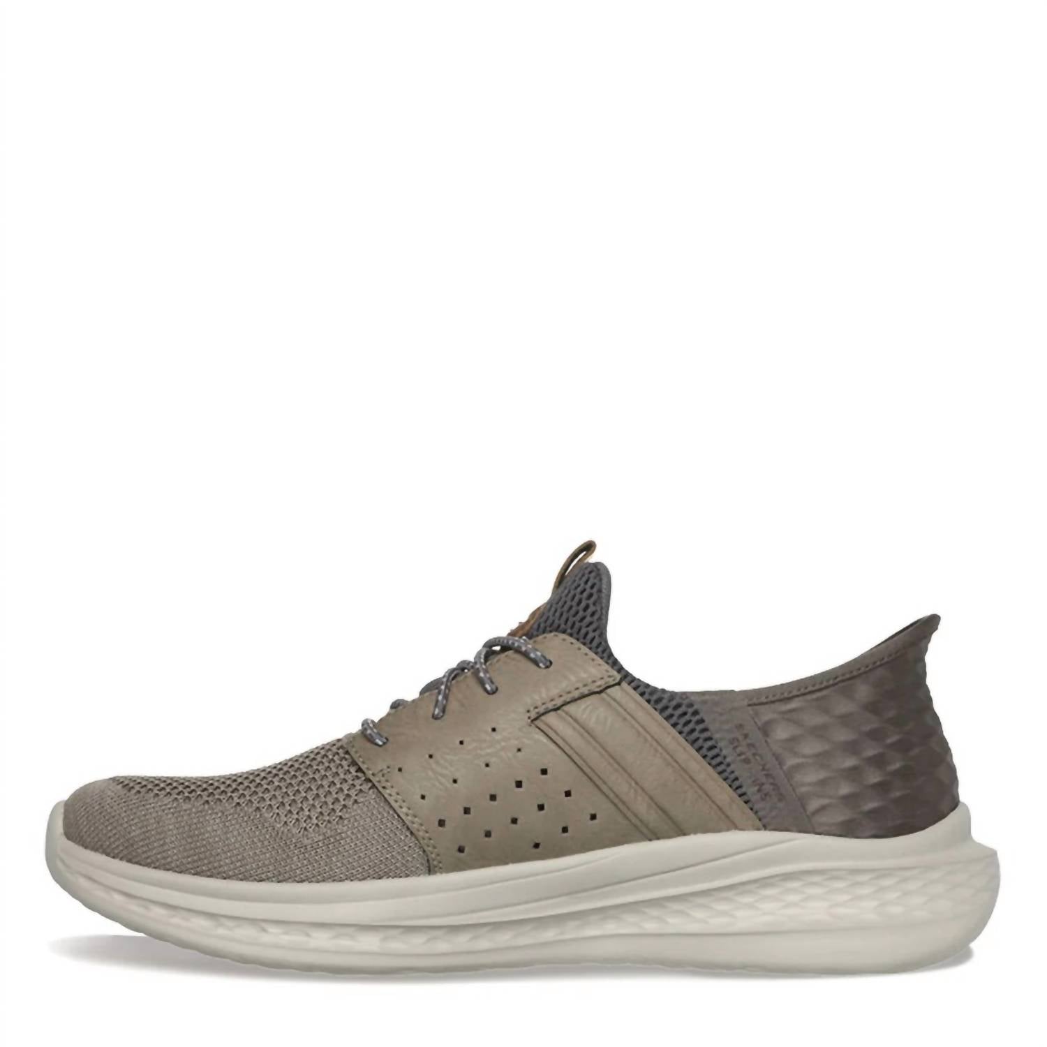 Skechers Men's Slade Slip-in Shoes in shoes in taupe - men's sneaker - detail view