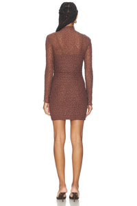 Astr - Kourtney Rhinestone Lace Mini Dress