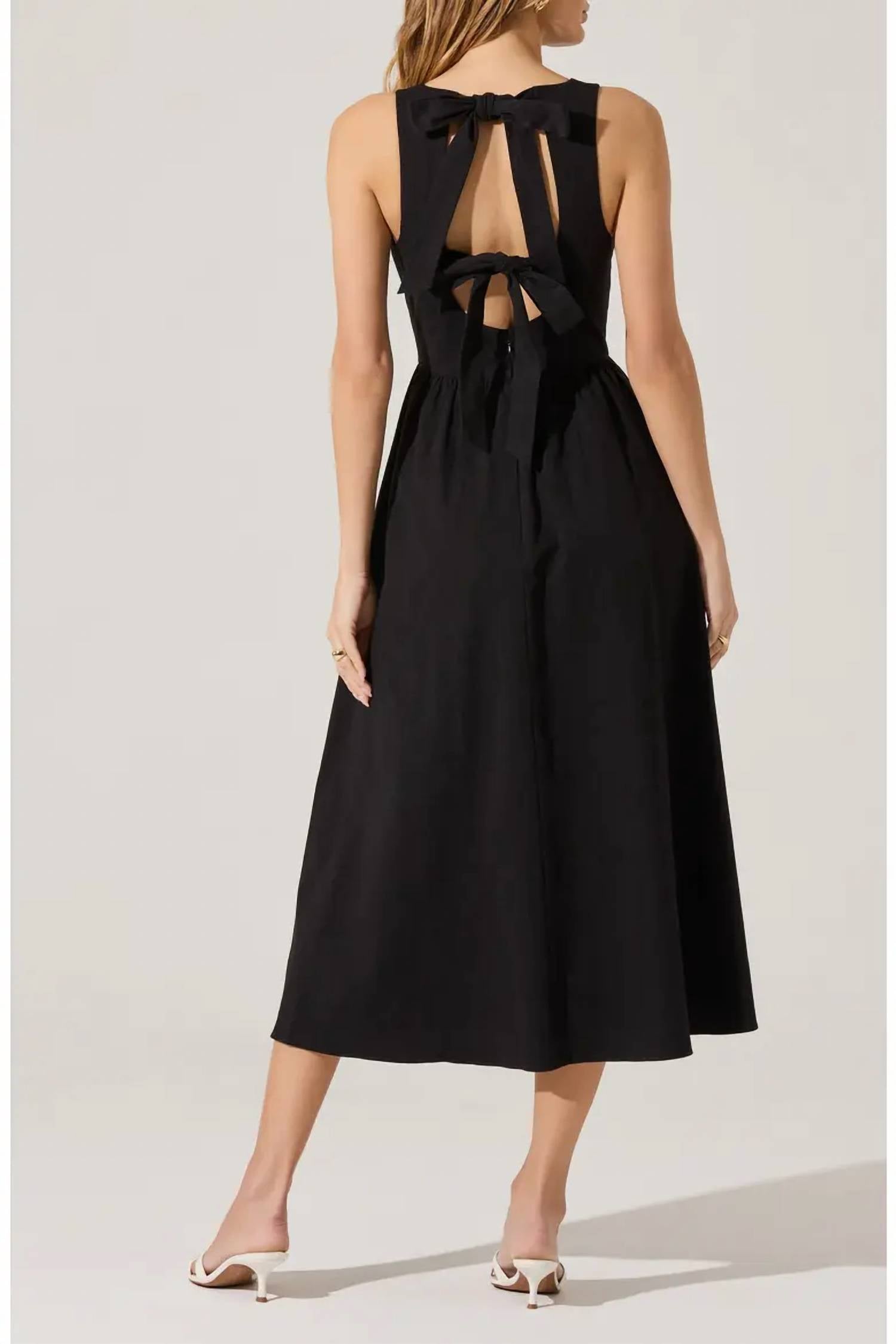 Astr - Bow Back Apron Dress