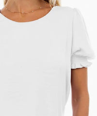 Naked Zebra - Crew Neck Satin Blouse