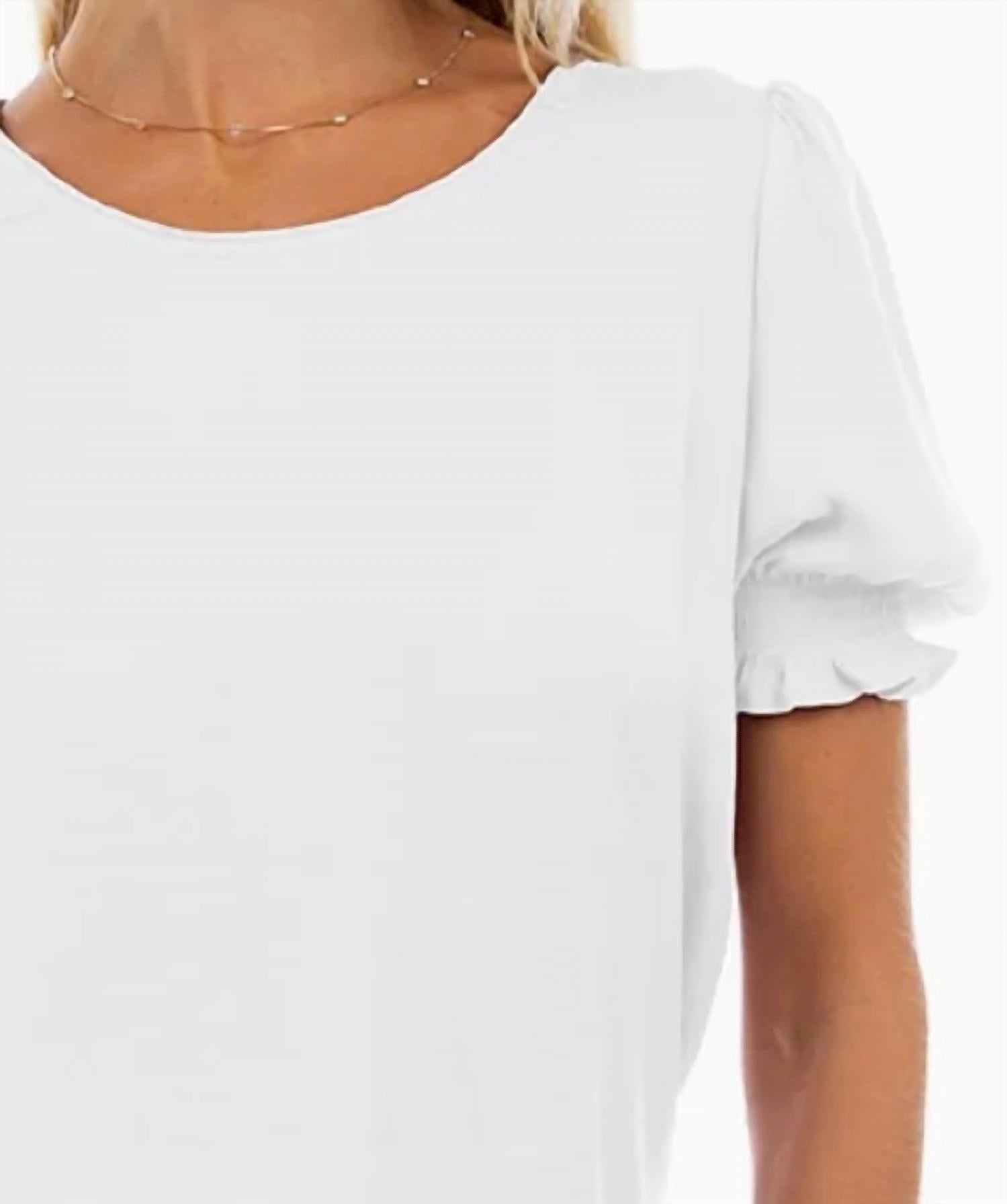 Naked Zebra - Crew Neck Satin Blouse