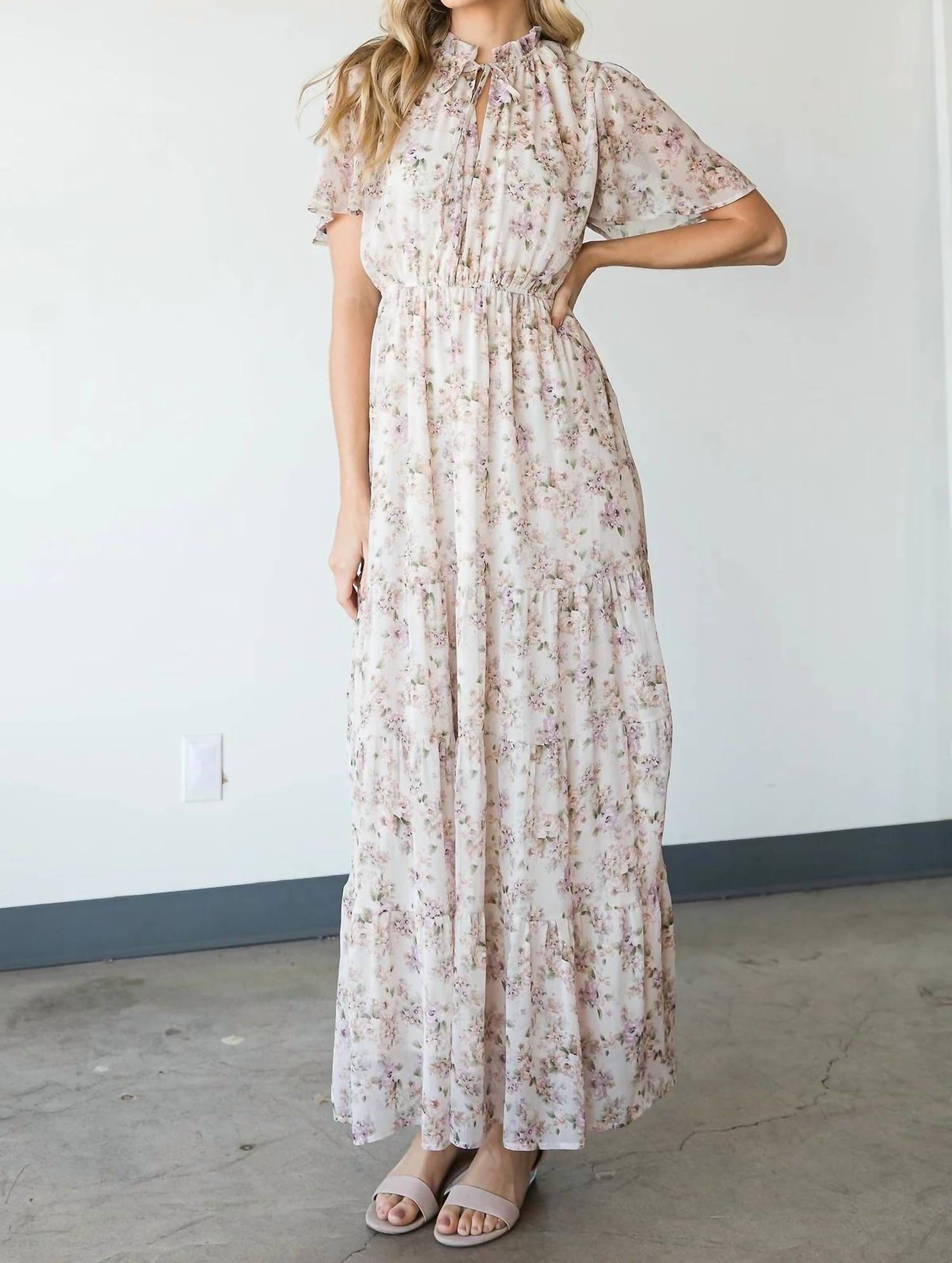 Cy Fashion - Vintage Floral Maxi Dress