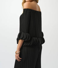 Joseph Ribkoff - Georgette Off Shoulder Pleated Top