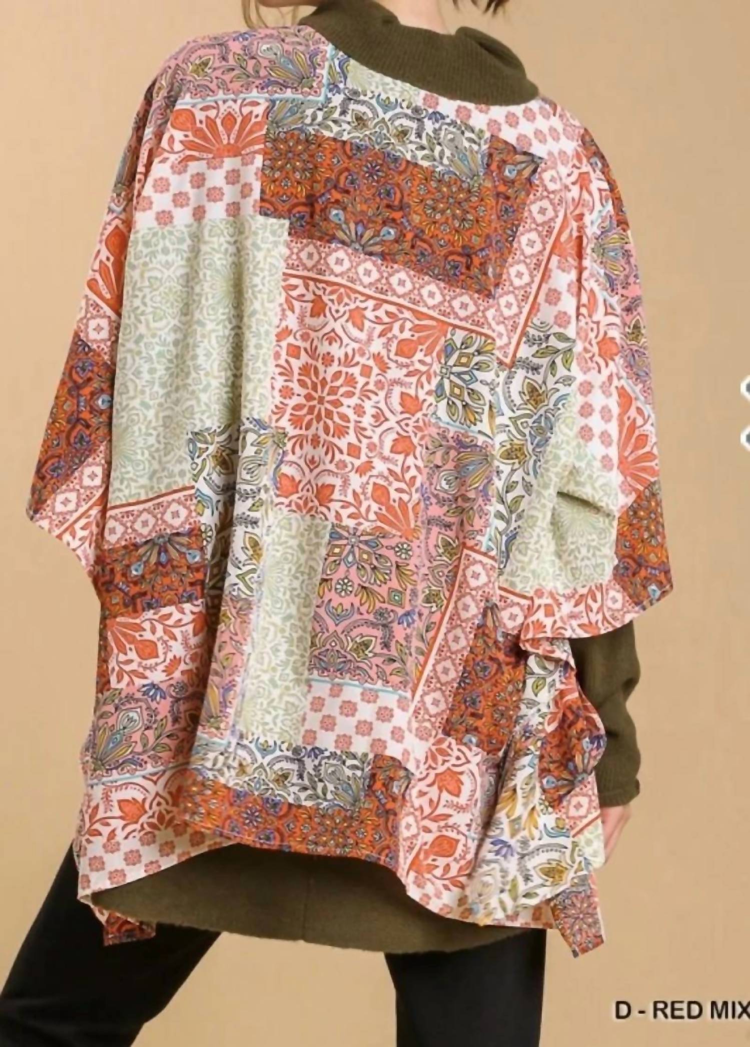 Umgee - Flirty Fall Mixed Print Kimono
