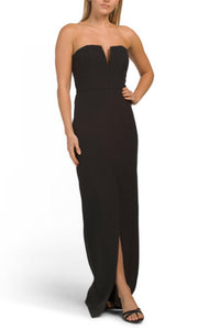 Bcbgmaxazria - Strapless Crepe Formal Dress