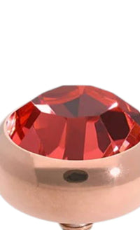 Qudo Women's Sesto 10mm Jewelry Topper in padparadscha rose gold - women's jewelry - detail view