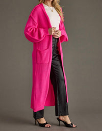 Panache Apparel The Harper Duster Cardigan in pink - women's cardigan - alternate view