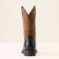 ARIAT Men's Sport Stratten Cowboy Boot - Wide in black adobe weathered chestnut - men's boots - alternate view