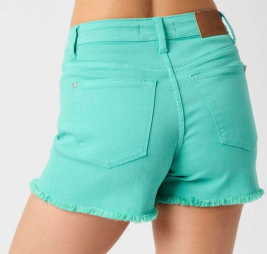 Judy Blue - mid rise garment dyed shorts