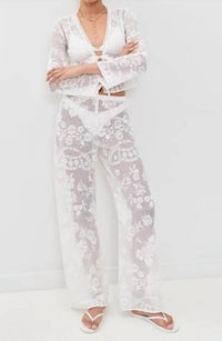 Loveshackfancy - Womne's Jessia Lace Cover-up Pants