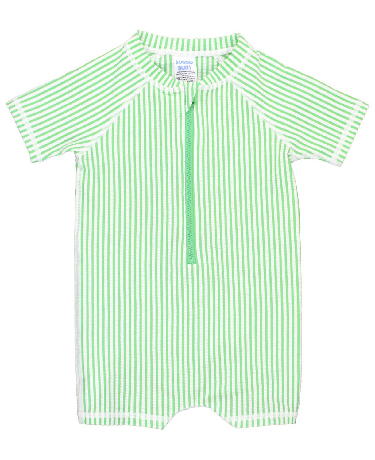 Rufflebutts - Baby Boys' Short Sleeve One Piece Rash Guard Swimsuit