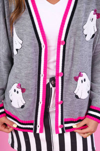 Jess Lea - Gigi The Ghost Chenille Patch Cardigan
