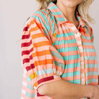 Sunshine Tienda - Colorful Stripe Oasis Dress