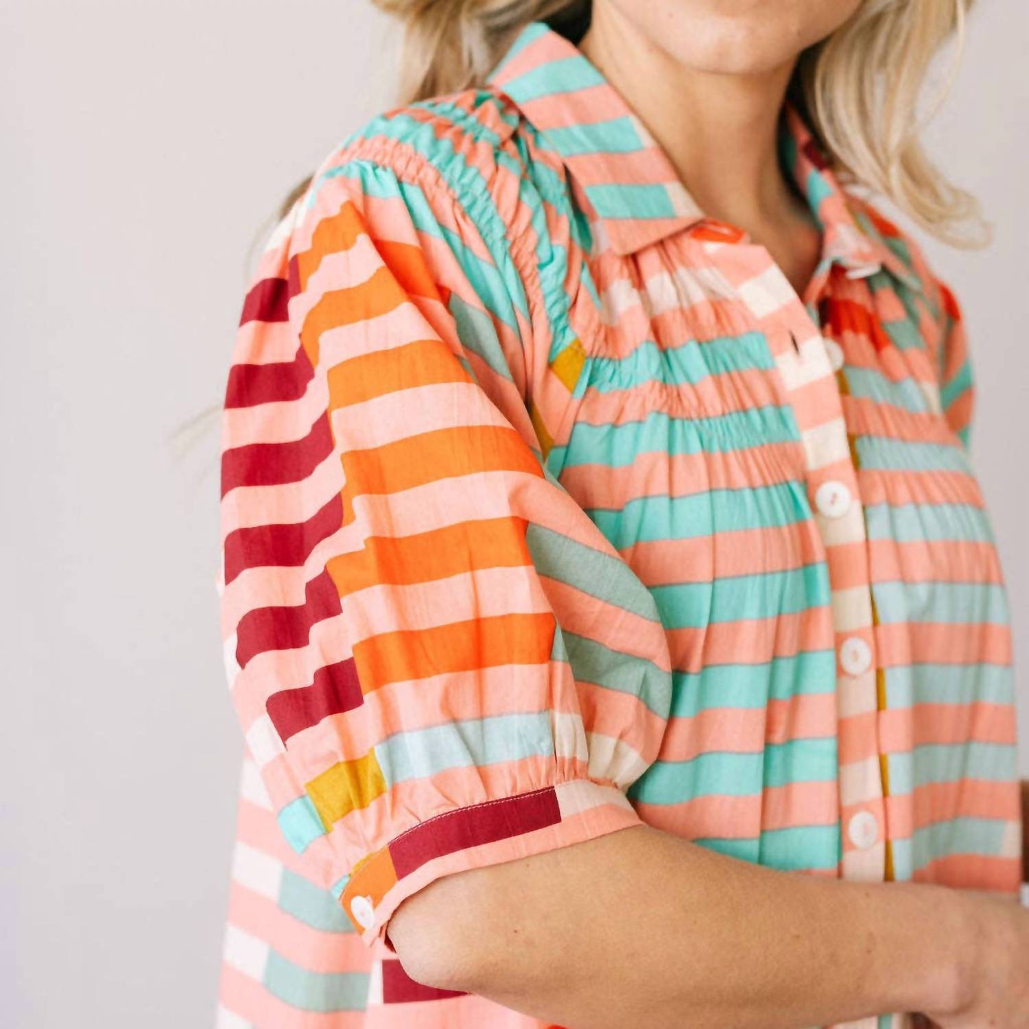 Sunshine Tienda - Colorful Stripe Oasis Dress
