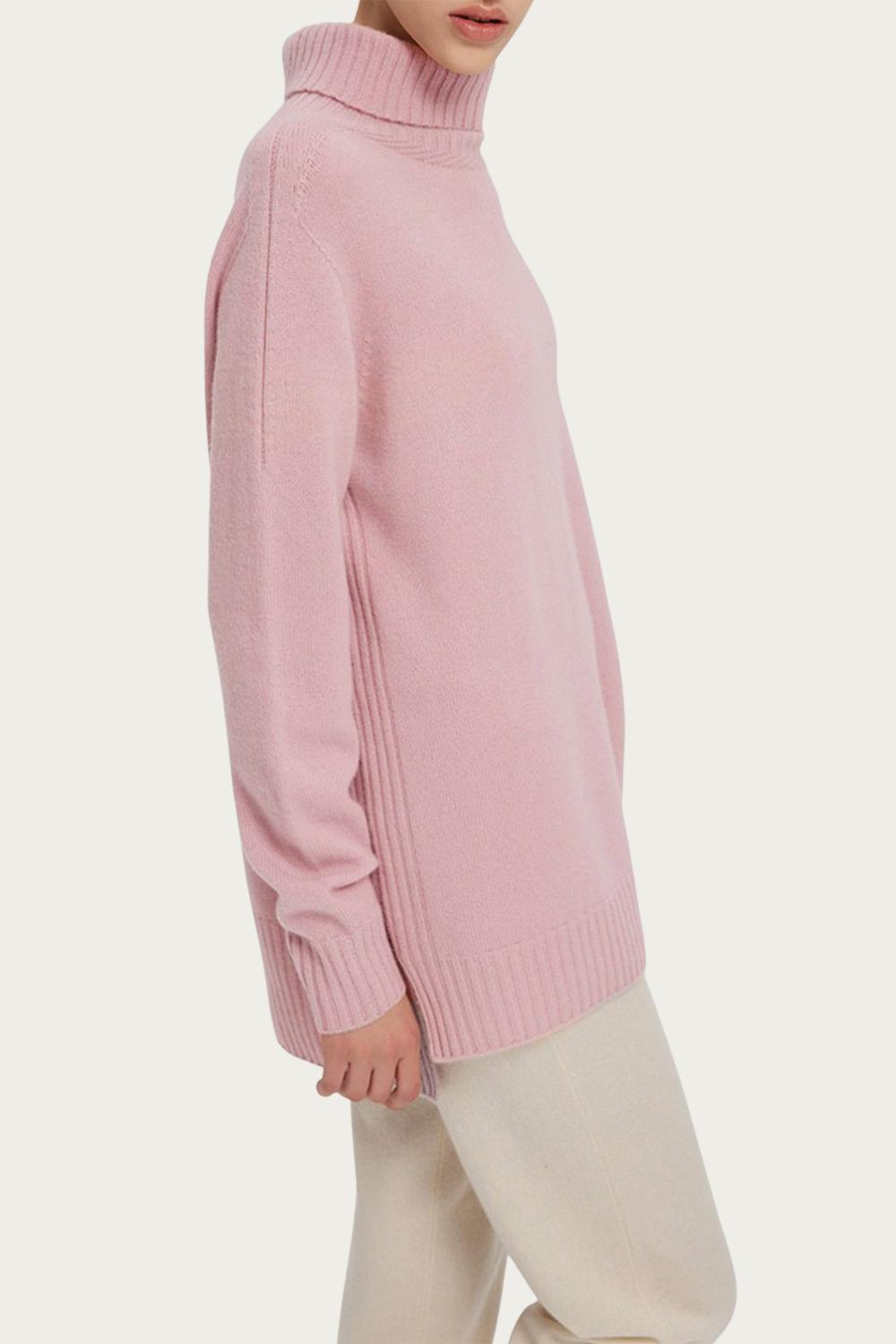 FUNNEL-NECK CASHMERE SWEATER