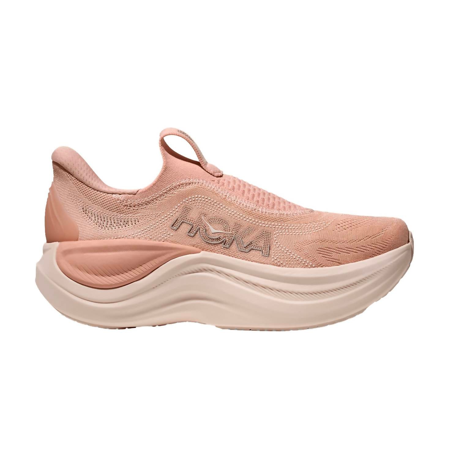Hoka Women's Skyward Laceless Shoe in rose latte rose cream - women's sneaker