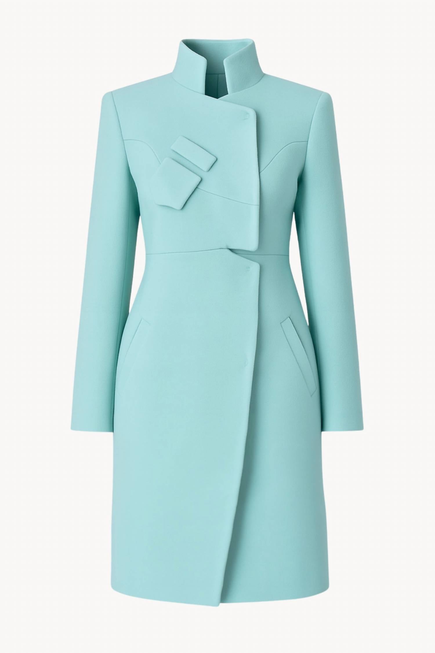 Tavrovska - High Neck Single Breasted Coat