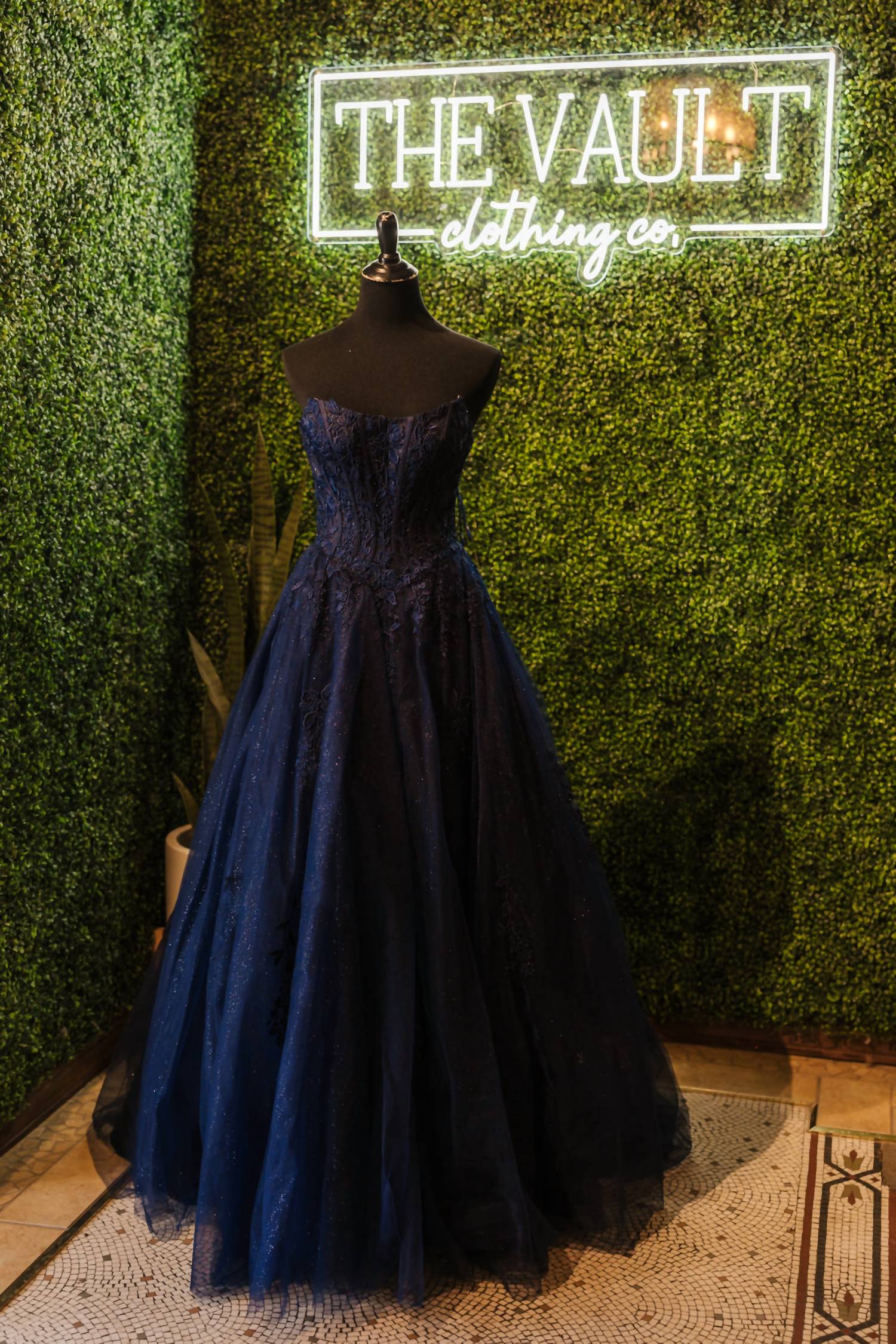 AMARRA Women's Prom Dress in navy - women's dress