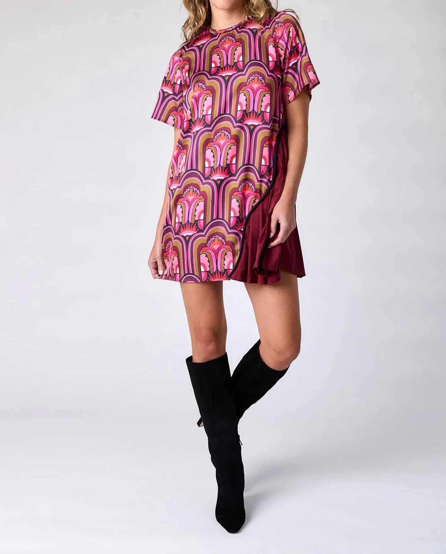 Crosby by Mollie Burch Graham Mini Dress in gatsby - women's dress - alternate view