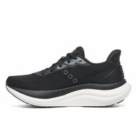 SAUCONY Women's Triumph 23 Running Shoe in 200 black white - women's shoe - detail view
