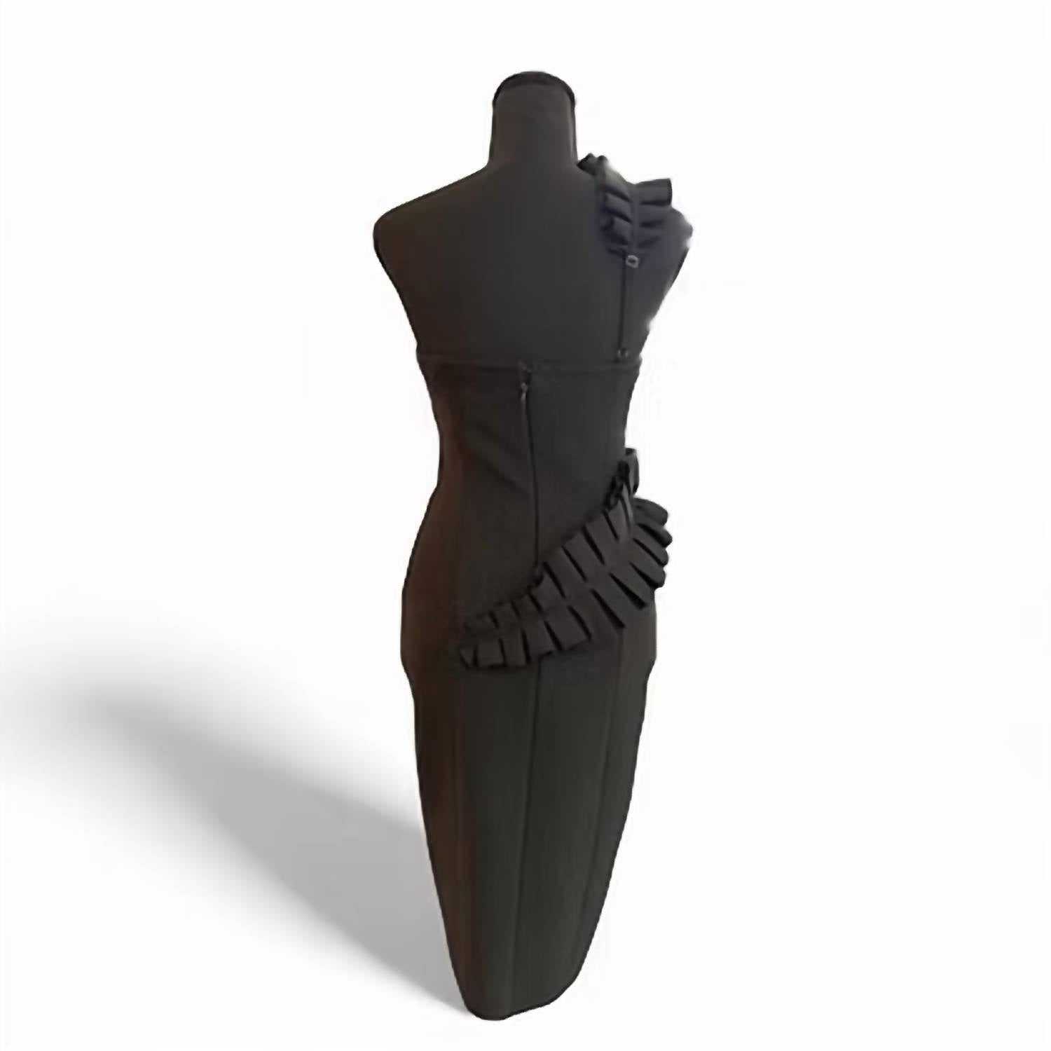 F&P - Women's Ruffled One Shoulder Midi Dress