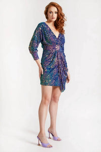 One33 Social - Sequin Drape Skirt Dress
