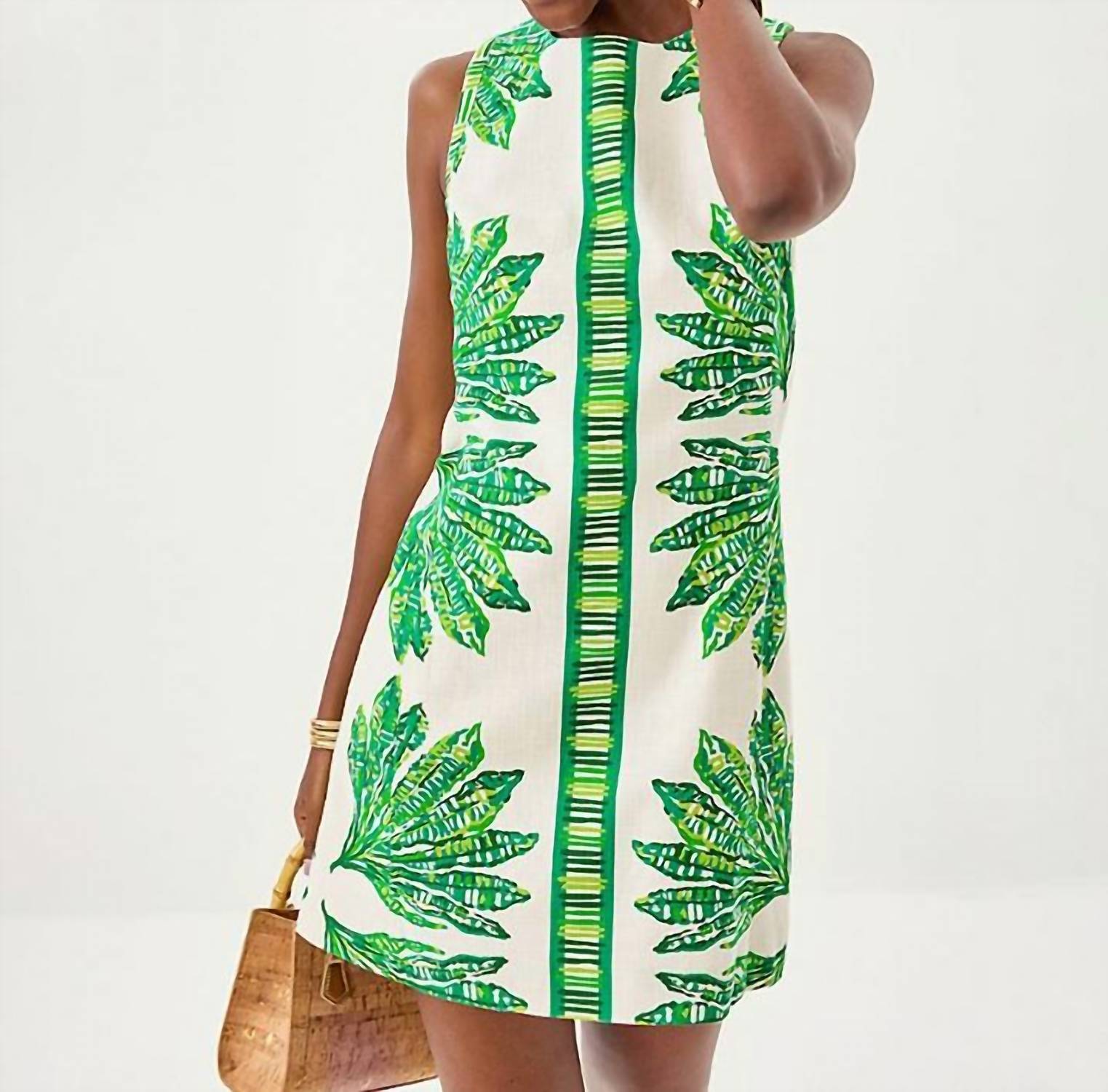 Lilly Pulitzer Devyn Stretch Shift Dress in kitts green shady babe - women's dress - detail view