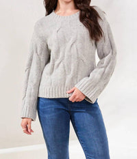 Tribal - Cable-knit Textured Crewneck Sweater