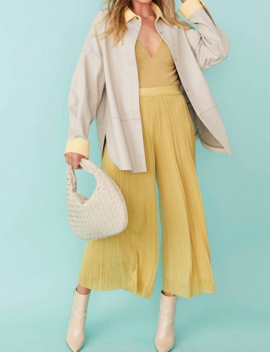 Jayley - Oversized Faux Leather Utility Shirt Jacket