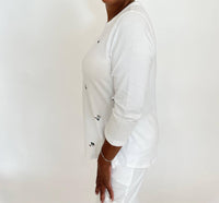 Eli - Ruth 3/4 Sleeve With Sequin Dots Top