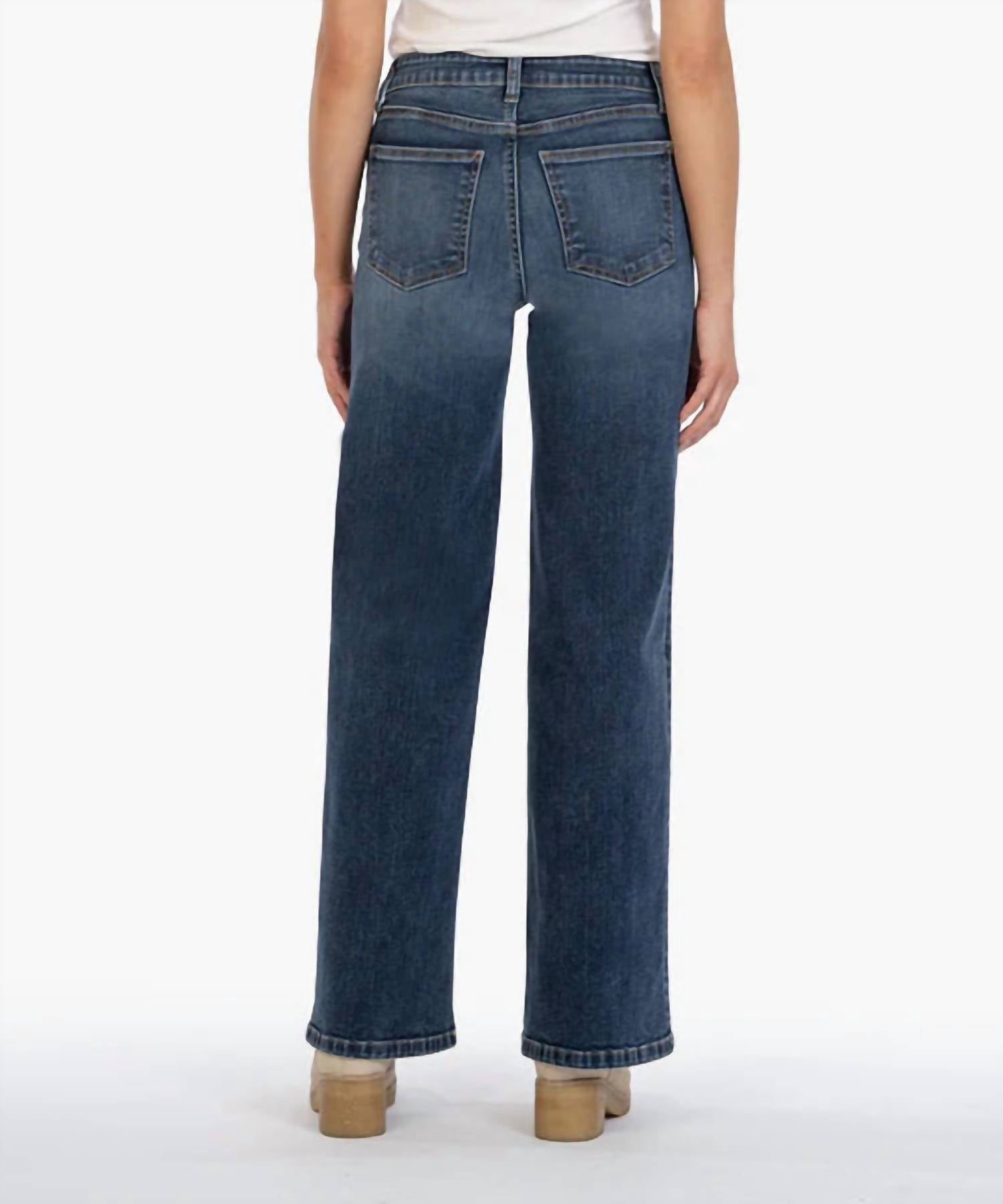 KUT FROM THE KLOTH Wide Leg Jean in expertise - women's jeans - detail view