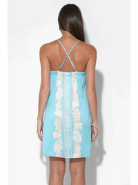 Adelyn Rae - Celeste Lace Trim Seashell Mini Dress