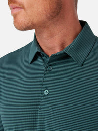 Mizzen + Main Copa Short Sleeve Polo Top in balsam - men's shirt - alternate view