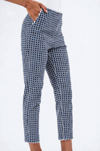 Lisette - Nautical Net Slim Ankle Pants