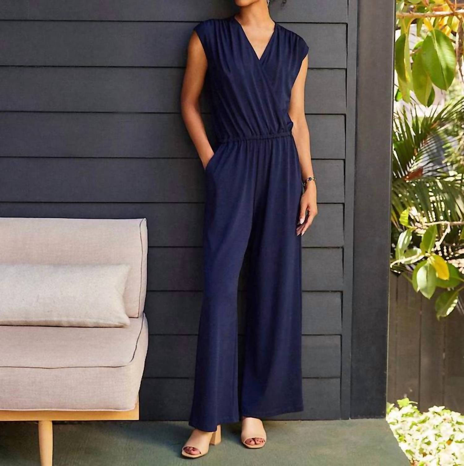 Karen Kane - Sleeveless Travel Jersey Jumpsuit