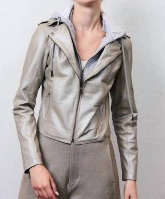 Jakett - Molly Metallic Patina Leather Jacket