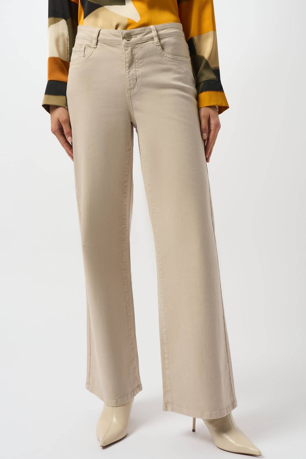 Joseph Ribkoff - Mid-rise Wide Leg Denim Jeans