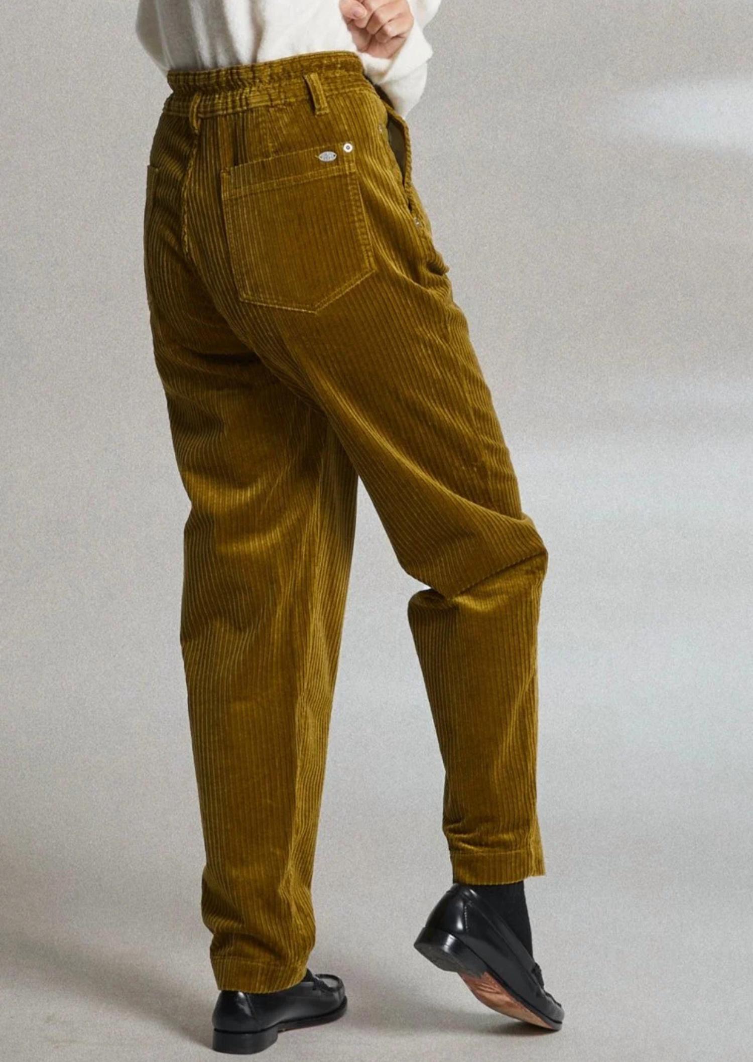 MAT DE MISAINE Prony Corduroy Pants in pistachio - women's pants - alternate view