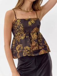 Greylin - Jacquard Babydoll Tank Top