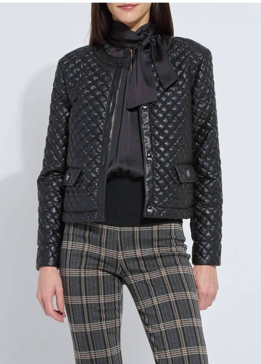Lysse - aurelle quilted vegan leather jacket