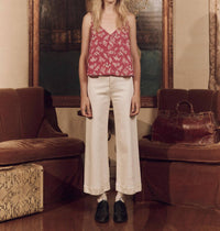 The Great. - Aubergine V-neck Cami Top