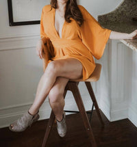 The Clothing Company - Front tie detail kimono sleeve mini dress