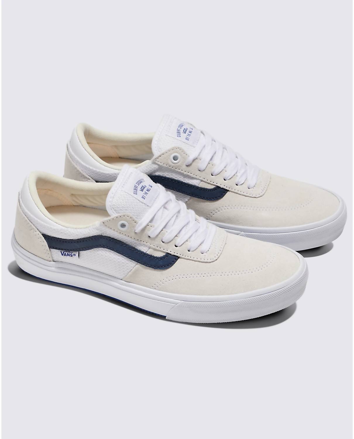 Vans Men's Crockett Shoe in z5d white blue - men's sneaker