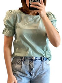 Tart By Taylor - Aqua Puff Sleeve Top