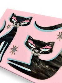 Lipstick & Chrome - Women's Kitty Chic Acrylic Handbag